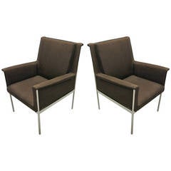 Pair of Lounge or Desk Armchairs, Circa 1950 France 2