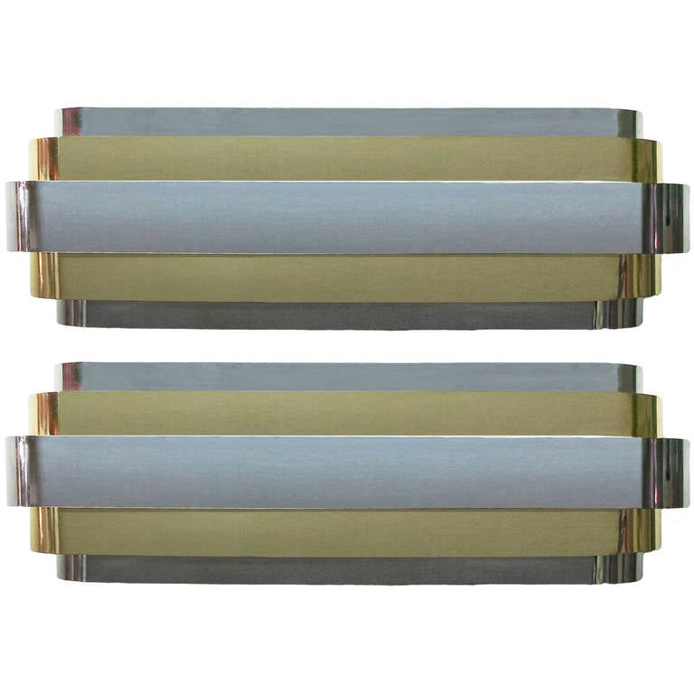 Pair of Sconces by Lightolier, circa 1970 Made in USA at 1stdibs