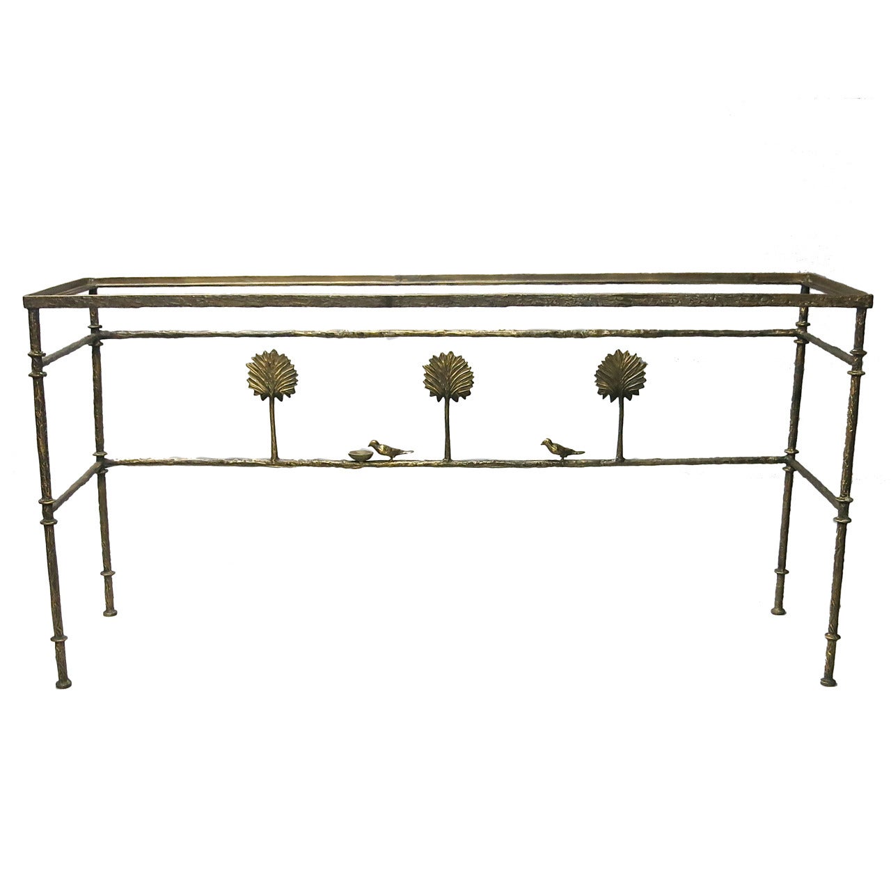 Bronze Console in the style of Giacommetti Circa 1980 Made in USA
