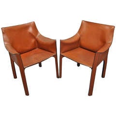 Cab chairs by Bellini for Cassina  made in italy circa1977