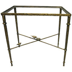 Solid Cast Bronze Table in the Style of Giacometti, circa 1980 Made in USA