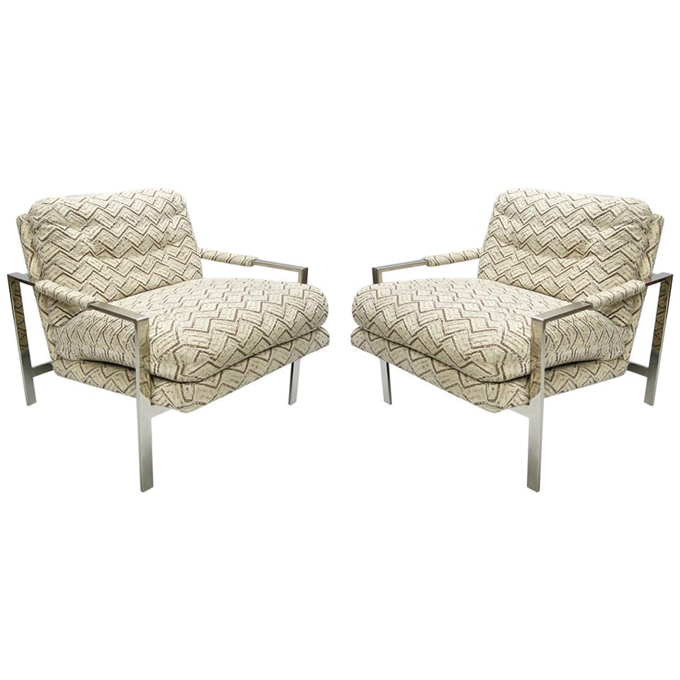 Pair of Lounge Chairs by Milo Baughman, USA Circa 1965