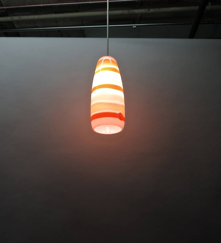 Pendant Lamp by Massimo Vignelli for Venini Cora, 1970s Made in Italy In Excellent Condition In Jersey City, NJ