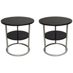 Set Of Side Tables In Style Of Thonet Circa 1960 American