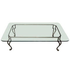 Large Coffee Table in the Stye of Maison Ramsay, circa 1950 Made in France 6