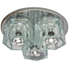 Vintage Flush Mount Wall or Ceiling Light by Lightolier, circa 1960 Made in USA