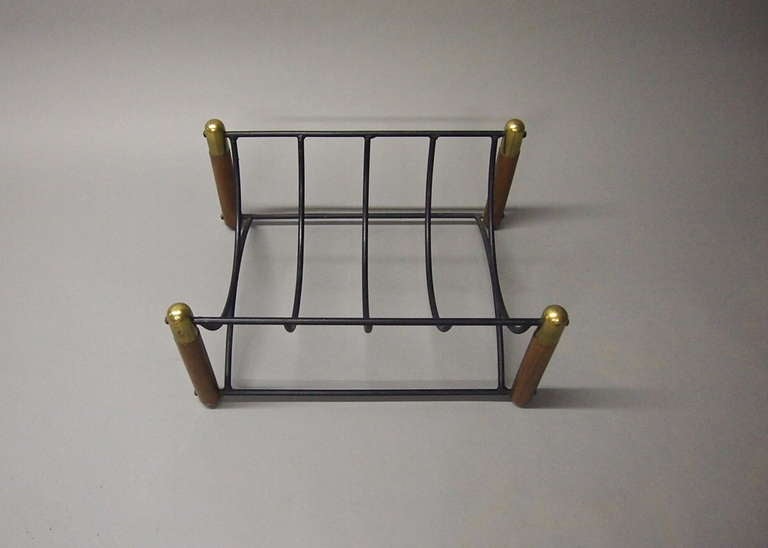 Mid-Century Modern Log Holder for Fireplace by Seymour circa 1950 American