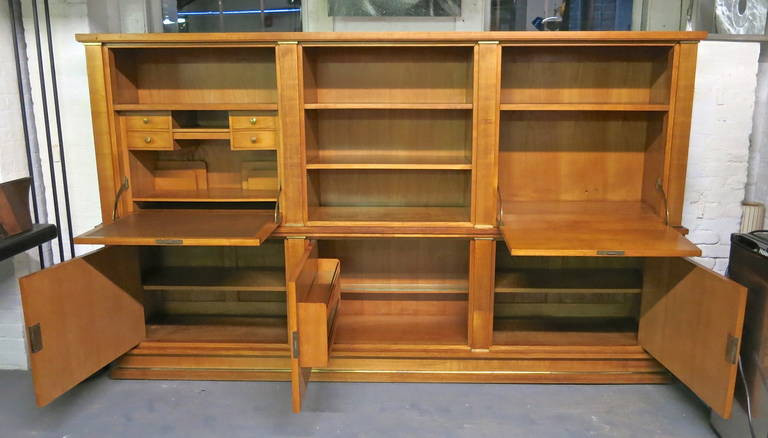 Cabinet by Jacques Adnet, circa 1950, Made in France In Excellent Condition For Sale In Jersey City, NJ