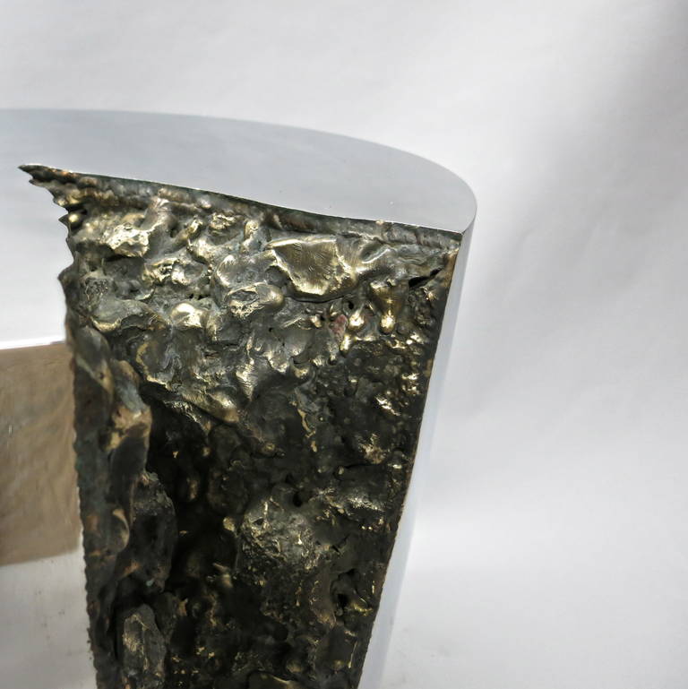 Contemporary Sculptural Side Table Signed and Dated Silas Seandel 2013, Made in USA