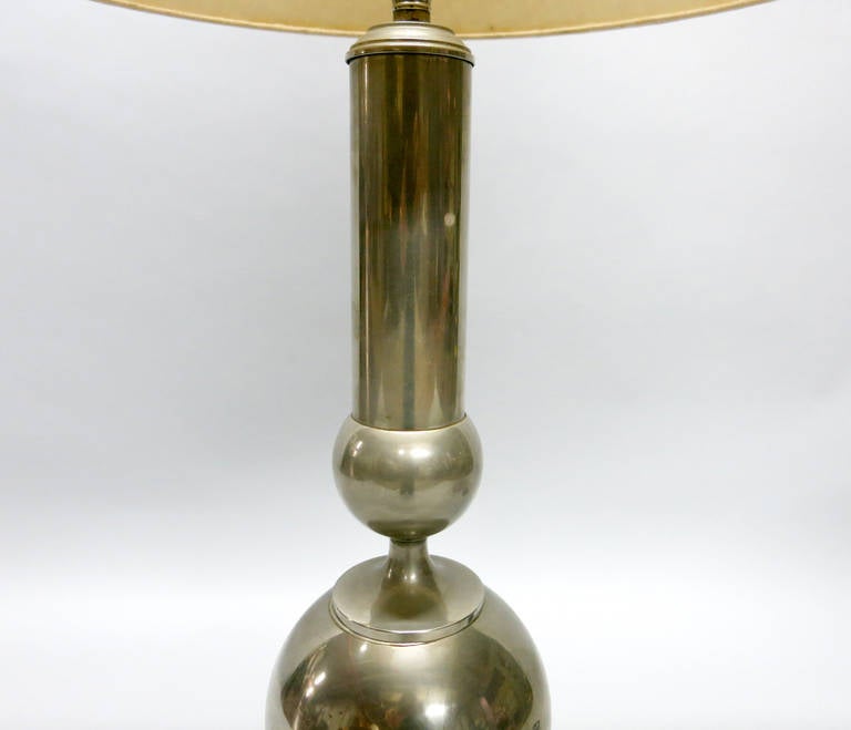 French Single Tall Table Lamp by Philippe Barbier, Circa 1970 France For Sale