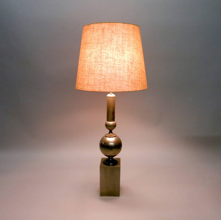 Late 20th Century Single Tall Table Lamp by Philippe Barbier, Circa 1970 France