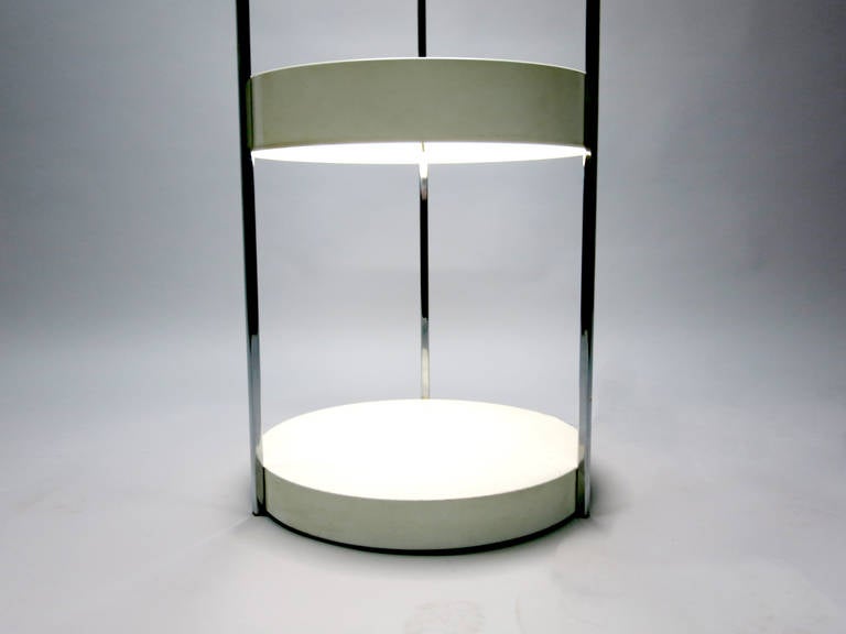 Round Illuminated Display Stand by Kovacs with Original Labels, C. 1970 USA 2
