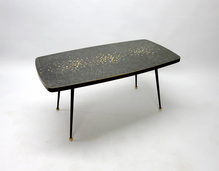 Coffee Table with a Mosaic Tile Top Circa 1950 France 4
