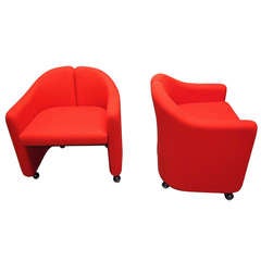 Pair of Chairs by Eugenio Gerli for Tecno Designed 1966 Made in Italy