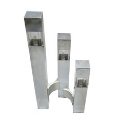 Table Lamp Designed by Gaetano Sciolari, Signed "Cubic" Made in Italy circa 1970