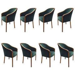 Set of 8 Chairs by Ward Bennet for Brickel Circa 1975 American