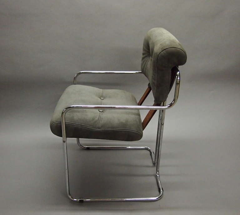 Mid-Century Modern Pair of Chairs by Mariani for Pace, Designed by Guido Faleschini, Circa 1975