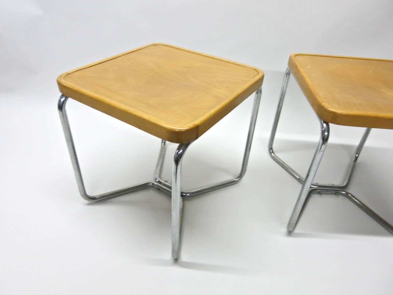 20th Century Pair of B53 Stools by Marcel Breuer Germany, circa 1940