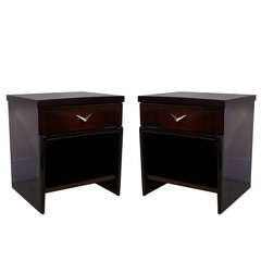 Pair of Curvilinear Gibbings Style End Tables