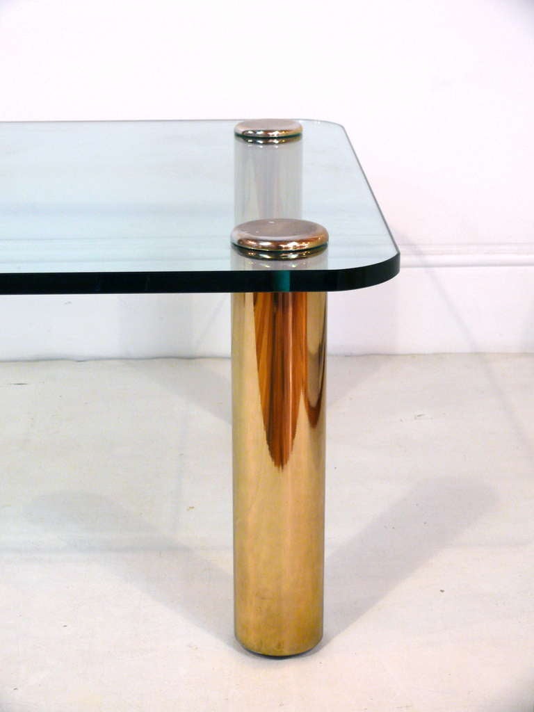 American Pace Brass and Glass Coffee/Cocktail Table