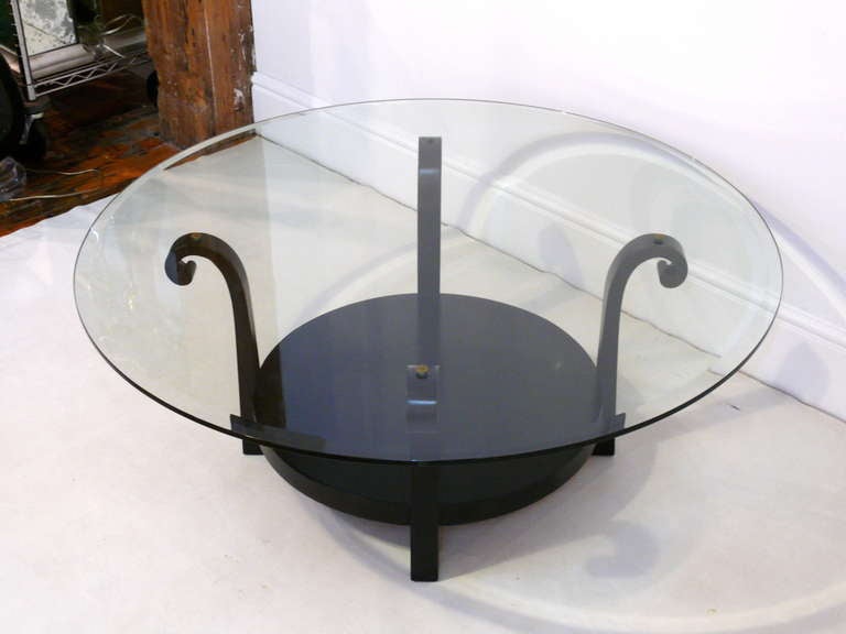 Scrolled Coffee Table in the Manner of Gibbings For Sale 1