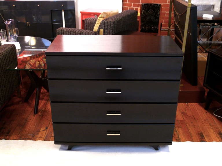 Mid-Century Modern Scalloped Front Chest of Drawers or Commode