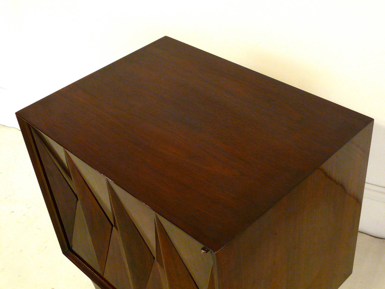 20th Century Pair of Diamond Front End Tables