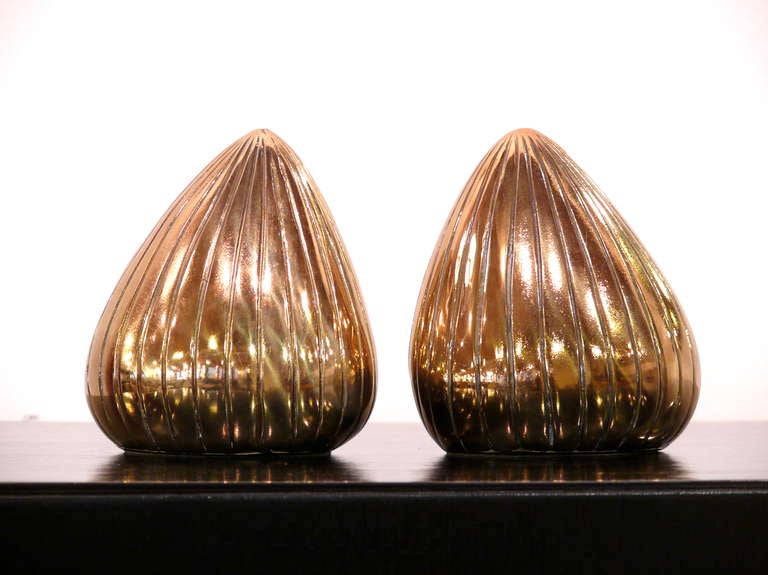 Pair of 'Seeds' bookends by Ben Seibel for Jenfredware.  XXX mint condition with no visible age.  

Please visit Fairfield County's largest freestanding destination for Mid-Century Modern furniture, lighting, decorative art and fine art at 583