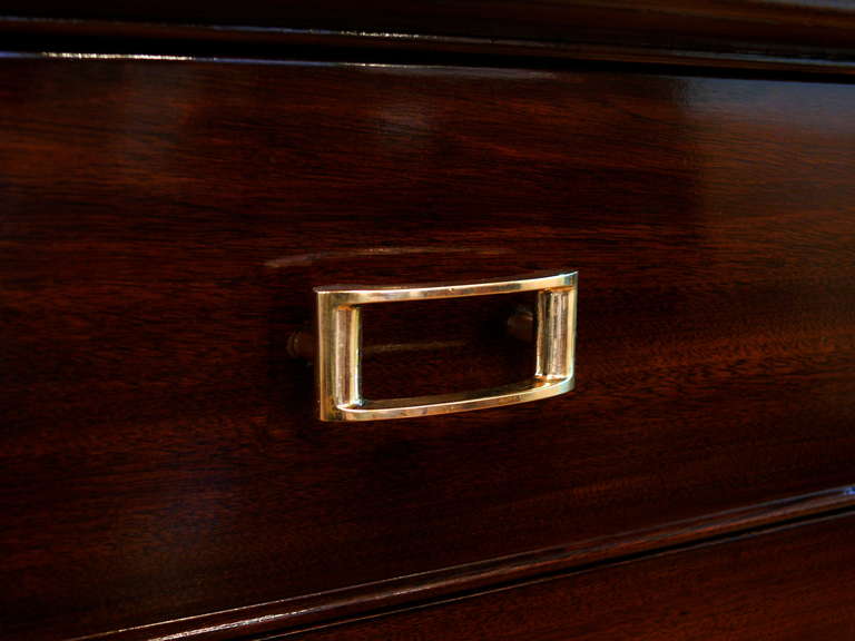 American Paul Frankl Walnut and Brass, Eight-Drawer Dresser