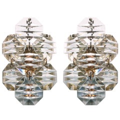Pair of Prismatic Wall Sconces