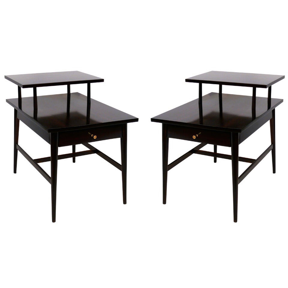 Pair of Paul McCobb Tiered End Tables