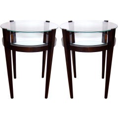 PAIR of Chocolate Tapered End Tables