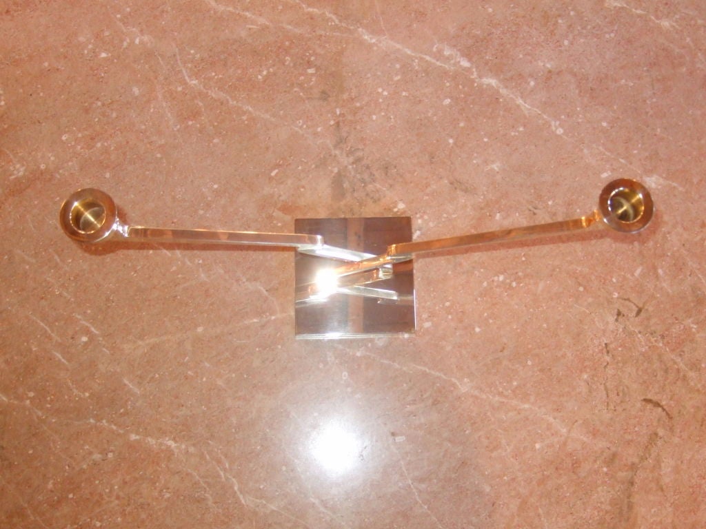 Brass candle holder @ 1970 with articulating arms.