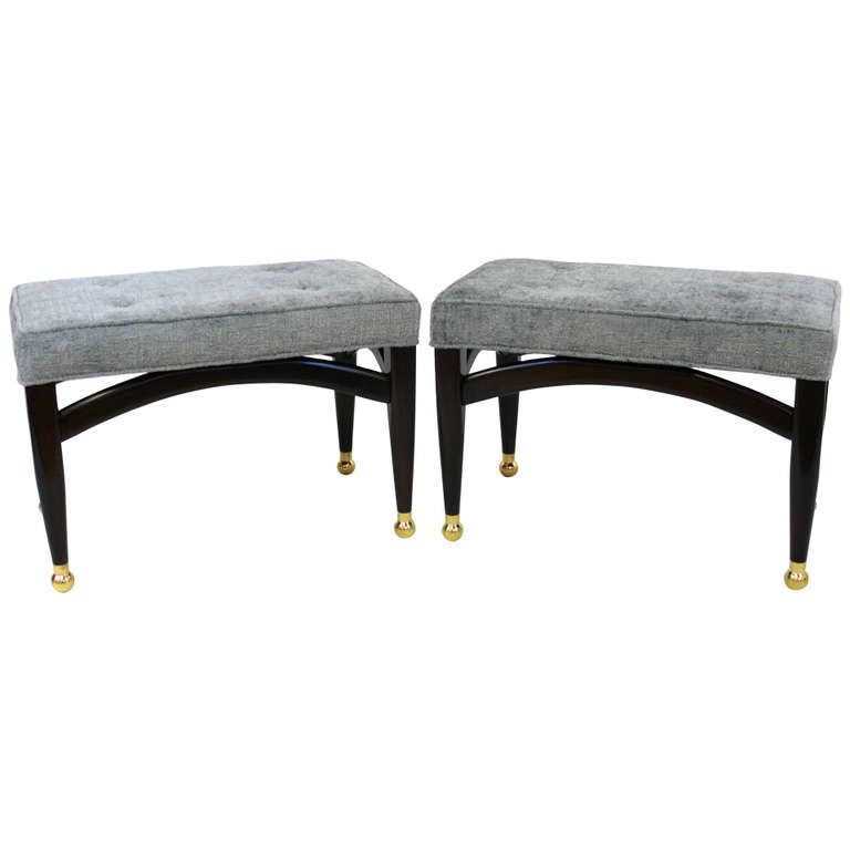 Pair of Ponti Style Benches 1
