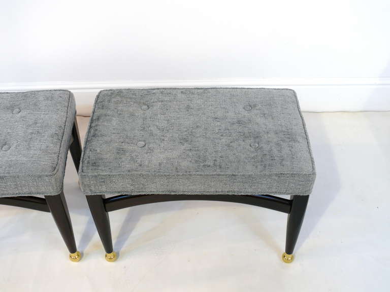 Mid-Century Modern Pair of Ponti Style Benches