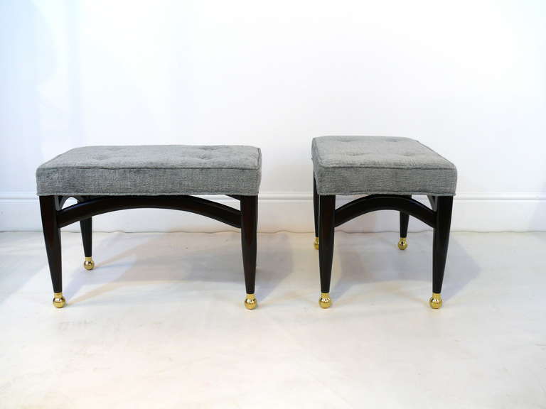 American Pair of Ponti Style Benches