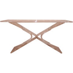 Butterfly Lucite Console Table