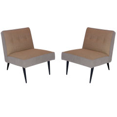Pair of Mid Century Slipper Chairs