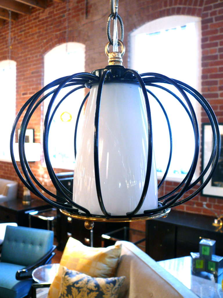 American Set of Three Thurston Style Pendant Lamps For Sale