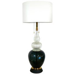 Monumental Black and Clear Barovier Lamp
