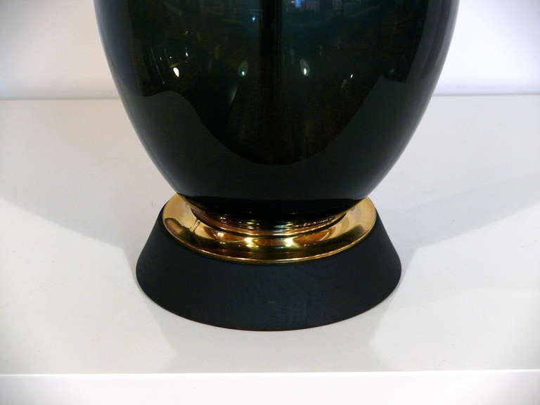 Monumental Black and Clear Barovier Lamp For Sale 1