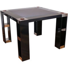 ON HOLD Lacquer and Nickel Game Table