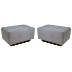 Pair of Saporiti Style  Ottomans