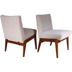 Vintage Pair of Jens Risom Slipper Chairs