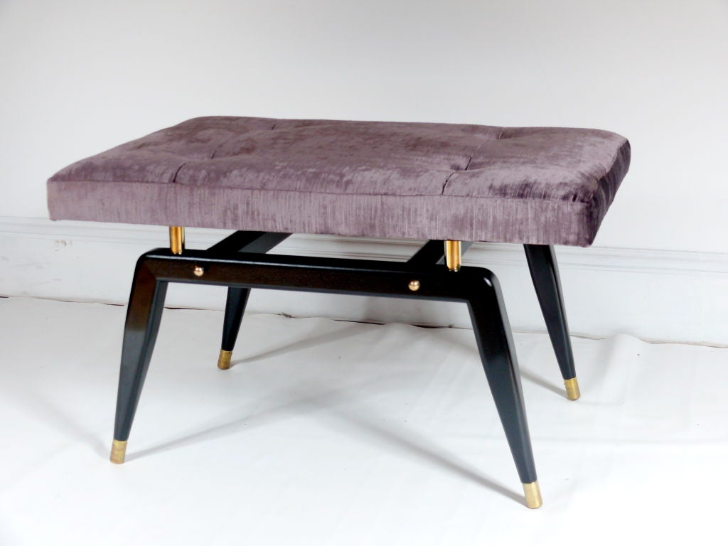Pair of Ebonized Sculptural Benches 5