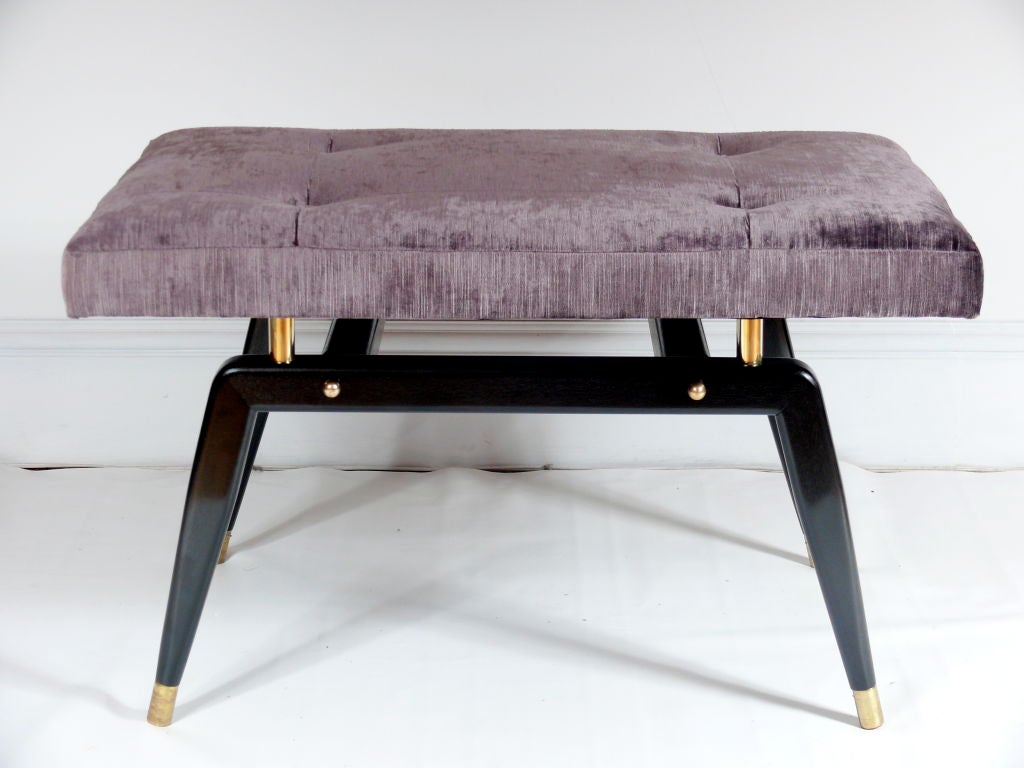 Pair of Ebonized Sculptural Benches 1