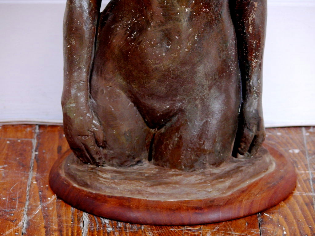 American Female Deco Torso Sculpture For Sale