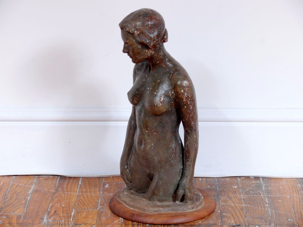 20th Century Female Deco Torso Sculpture For Sale