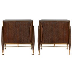 ON HOLD Pair of Modernist Cerused End/Side Tables