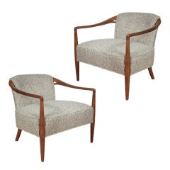 ON HOLD Pair of Sculptural Rosewood Armchairs